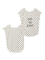 S/S DOT RIBBON TOP/WHITE