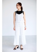 【接触冷感】【AZUL by moussy】ツイストベアキャミオールインワン/L/BEG