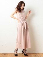 カットリボンワイドパンツセットアップ/ペールピンク