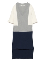 カラーブロックリブプルオーバー/OWHT