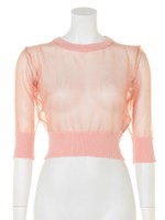 シースルーニットプルオーバー/PINK