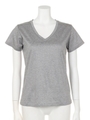 ドライVネックT/グレー