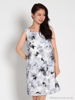 ネオフラワープリントワンピース/ピンク