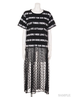 ボーダースターチュール切り替えワンピ/オフ