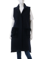 レッキスファーポケットジレ/ネイビー