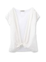 Blanc Basque 結びシアーチェックシャツ/ブラック(019)