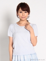 Ladyシャドーアーガイルニットプルオーバー/シロ