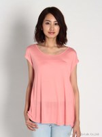 UネックゆるT/ピンク