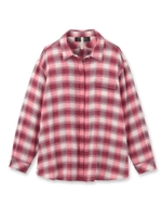 [L]コットンリネン2WAYシャツ/ラズベリーピンク(273)