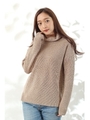 【AZUL by moussy】ウォッシャブルソフトタッチゆるタートルニットPO/BLK