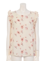 【chille anap】花柄フリルトップス/WH