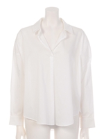 スキッパーロングブラウス/ピンク