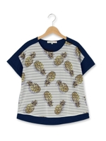 パイナップルシアーボーダープルオーバー/グリーン(122)