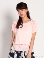 フェミニンプリーツスモックブラウス/ベビーピンク