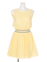 レース付きスモッキングOP/O/WHT