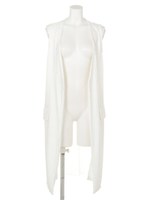 【chille anap】スリットデザイン異素材ジレ/WH