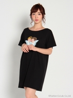 エンジェルプリントTシャツOP/オフホワイト