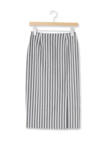 ストライプペンシルスカート/ネイビー(393)