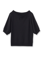 [S]ジョーゼット切り替えニット/ブラック(019)