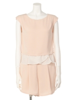 レイヤード風コンビネゾン/ベージュ