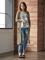 12G Ac/RyロングC/D7分袖/グレー