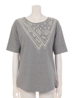 【anap mimpi】バンダナプリントTシャツ/GRY