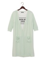 PE天竺ロングC/D7分袖+Tシャツ/SET/グリーン