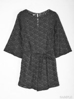 シフォンレースショートロンパース/ピンクベージュ