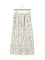 ボタニカル柄ワイドパンツ/ライトグレー(111)