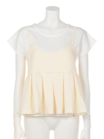 【chille anap 】プリーツキャミ×Tシャツ SET/IV
