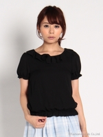 フリルカラーガーリーブラウス/ピンク