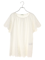 カットワーク刺繍チュニック/オフホワイト