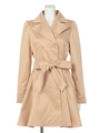 サテンフレアトレンチコート/ベージュ