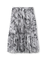 フィネストラプリントスカート/サックス(190)