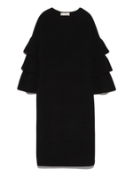 フリルＶネックニットワンピース/BRW