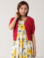 【カタログ掲載】ブークレ半袖カーデ/ブルー