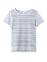 カノコランダムボーダーカットソー/ライトブルー(391)