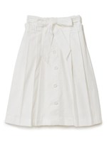 タックプリーツスカート/ホワイト