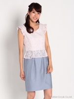 レース×ムジドッキングOP/ピンク系