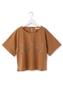 エスニックカットワークトップス/キャメル(041)