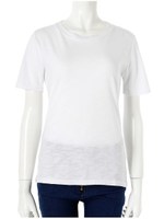 UネックスラブTシャツ/ピンク