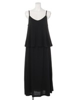 キャミふらしマキシOP/ブラック