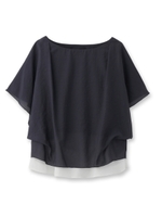 コットンレイヤードプルオーバー/ブルー系(094)