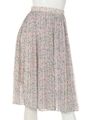 小花プリントプリーツスカート/ベージュ