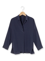 前後差とろみシャツ/キャメル(041)