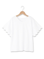 袖レースプルオーバー/ホワイト系(002)