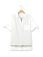 スキッパーシャツ+タンクトップ/ホワイト系(002)