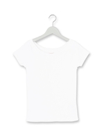 ソフトコットンリブプルオーバー/ホワイト(001)