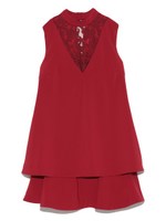 フロントレースレイヤードドレス/PNK