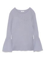 ボリュームフレアスリーブリブプルオーバー/IVR